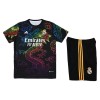 Conjunto (Camiseta+Pantalón Corto) Real Madrid Dragon 2024-25 Negra - Niño